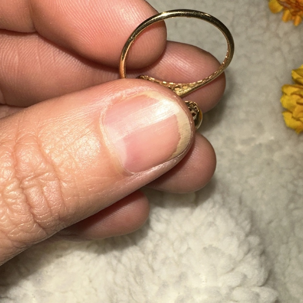 Teardrop Earrings and Ring Set 18 k Solid Gold - Picture 12 of 17